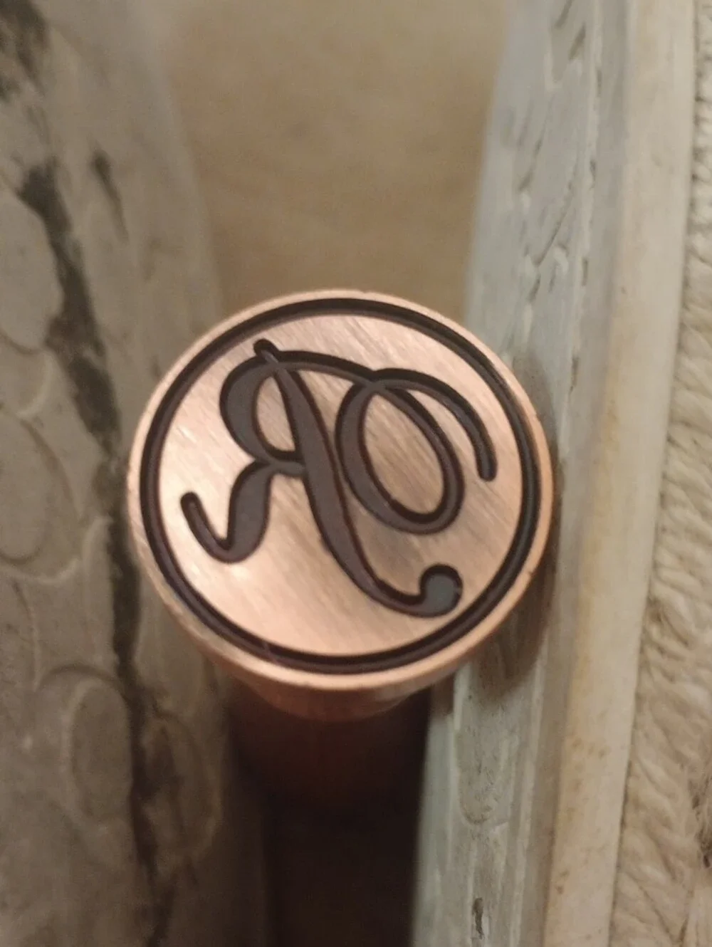 Pier 1 Brown Wooden Calligraphy 